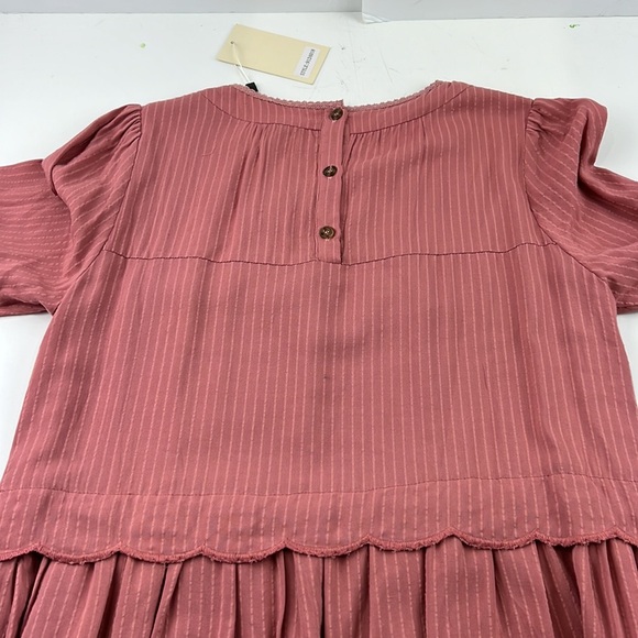 NWT The Korner Deep Blush Long Sleeve Bell Sleeve Dress - Picture 7 of 9